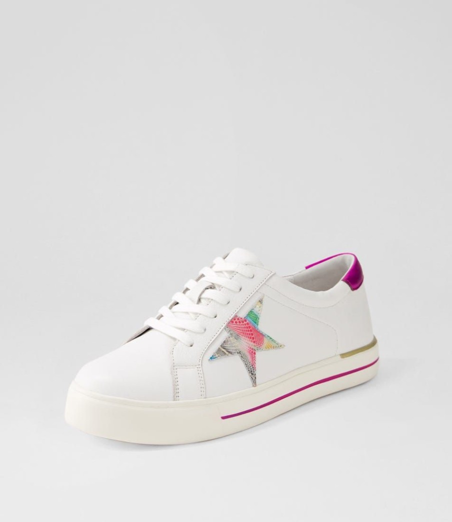 Shoes ZIERA | Alysia W White Multi Dot Sneakers