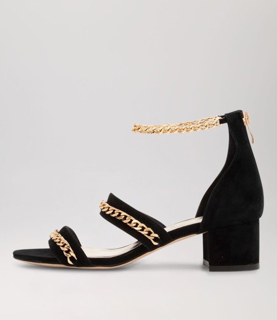 Shoes DJANGO & JULIETTE | Adina Black Suede Sandals