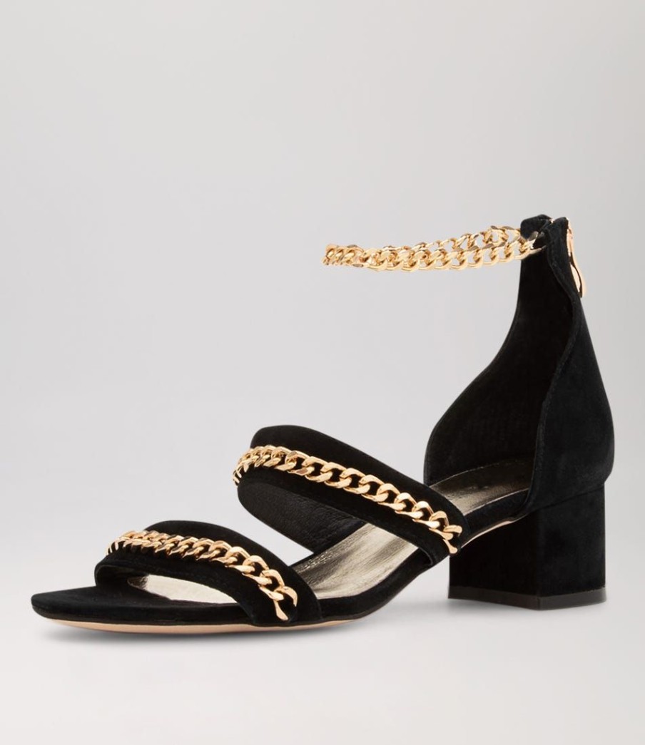 Shoes DJANGO & JULIETTE | Adina Black Suede Sandals