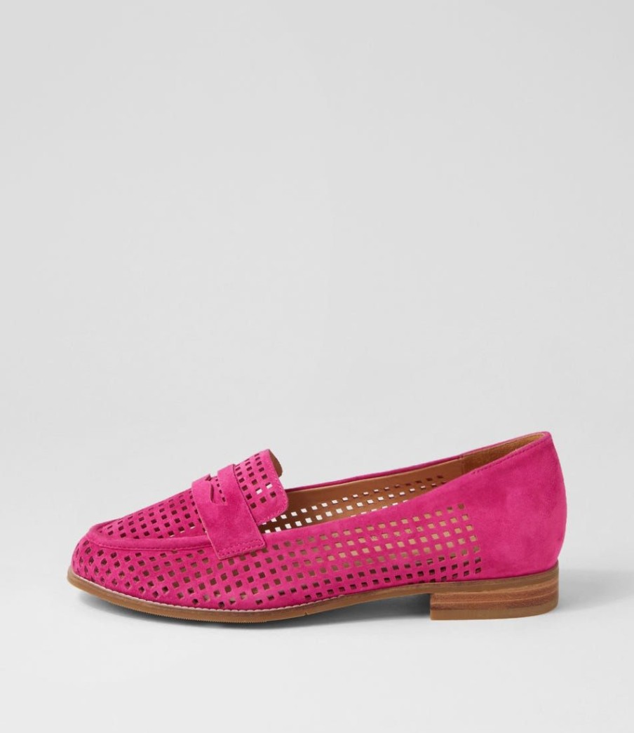 Shoes ZIERA | Toppiey Xf Fuchsia Suede Loafers