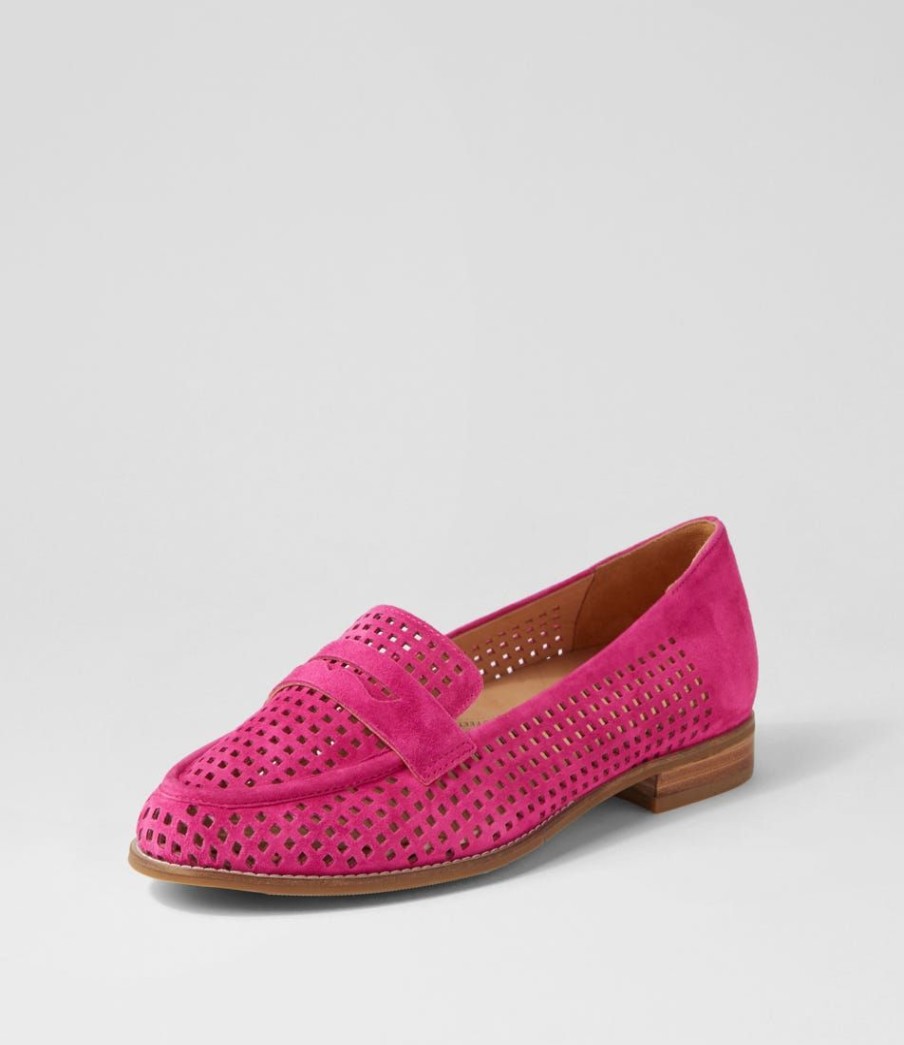 Shoes ZIERA | Toppiey Xf Fuchsia Suede Loafers