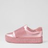 Shoes TOP END | Nellee Pink Satin Metallic Leather Jewels Sneakers