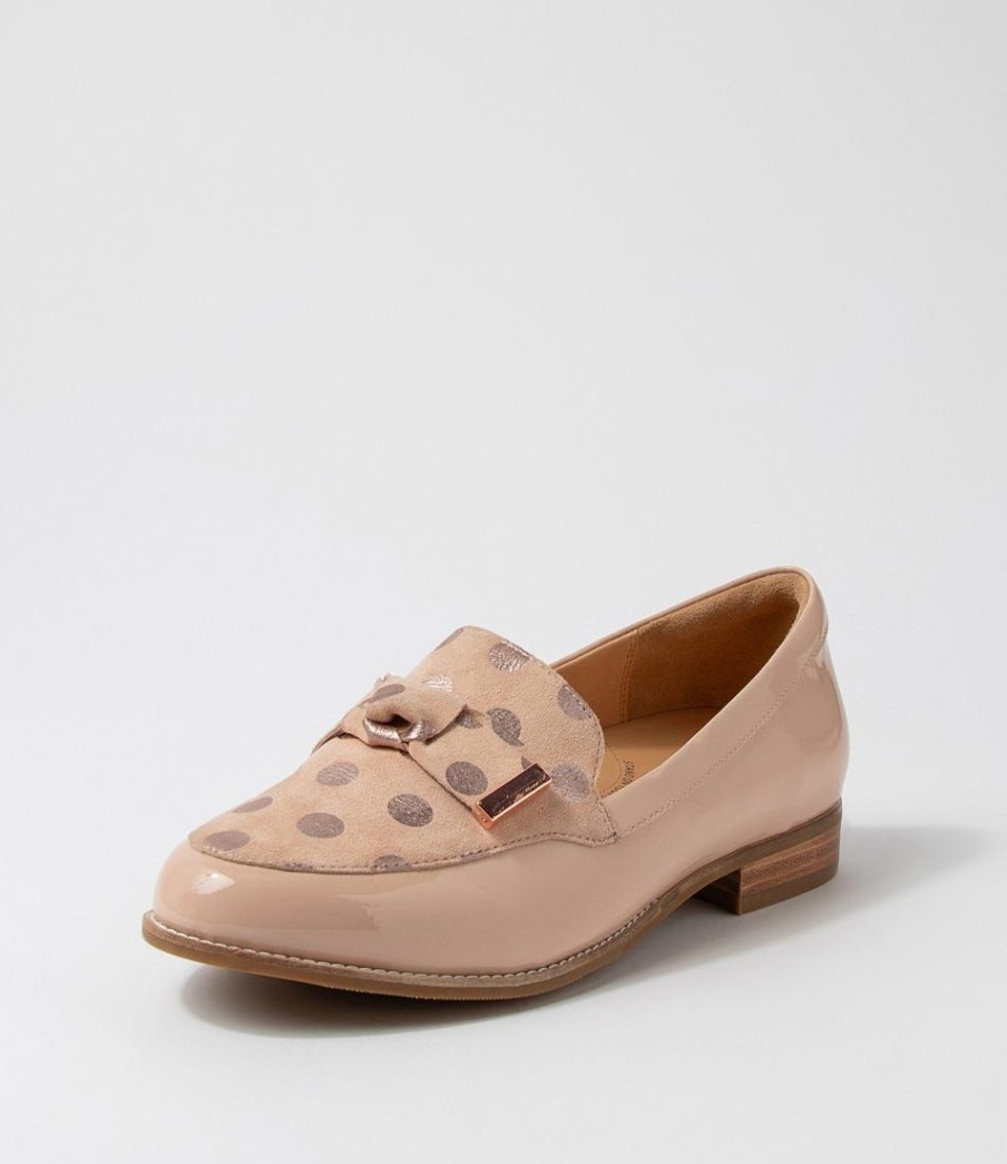 Shoes ZIERA | Tulips Xf Cafe Rose Gold Spot Multi Loafers