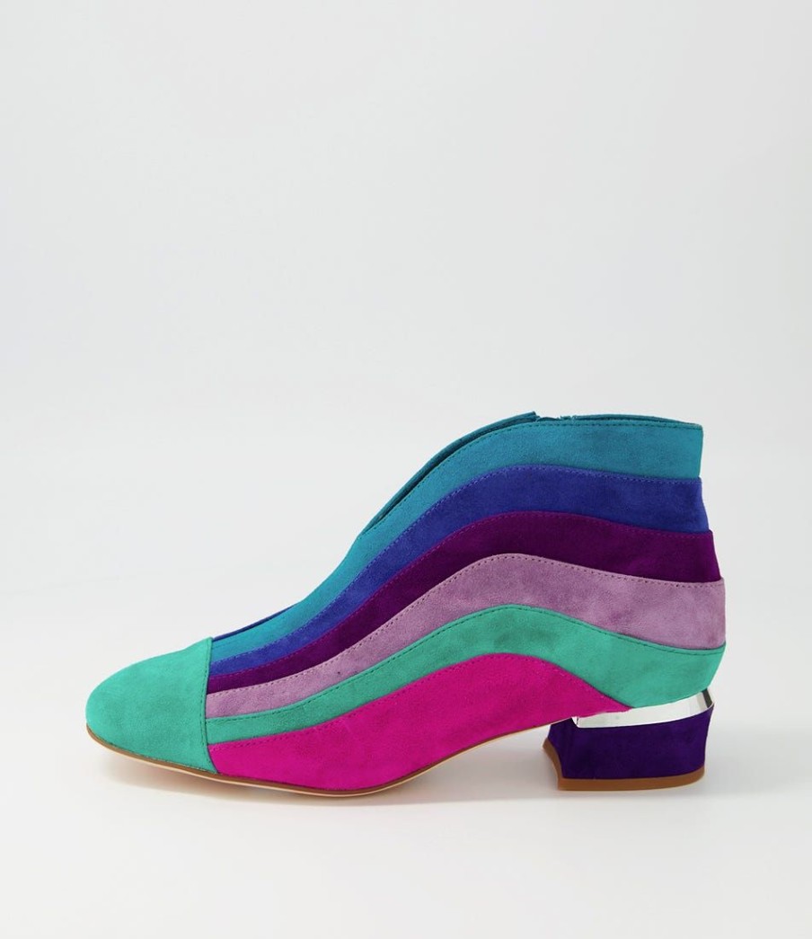 Shoes DJANGO & JULIETTE | Godean Purple Multi Ankle Boots