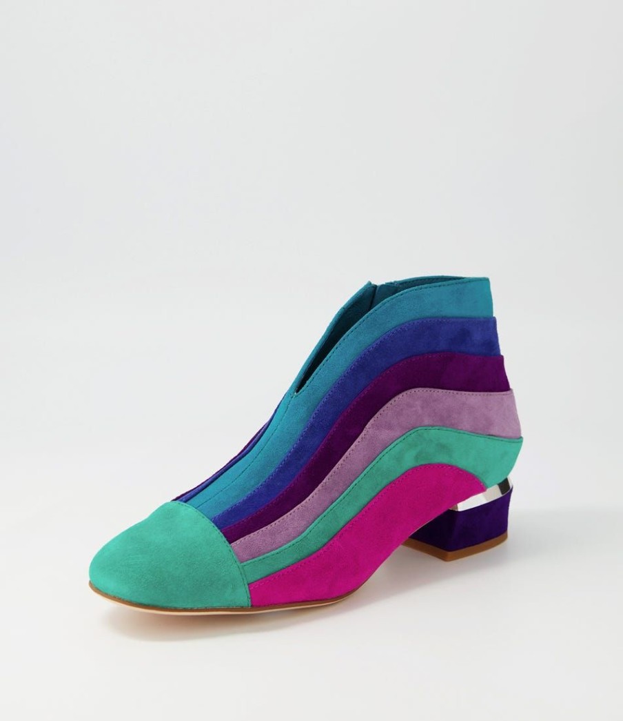 Shoes DJANGO & JULIETTE | Godean Purple Multi Ankle Boots