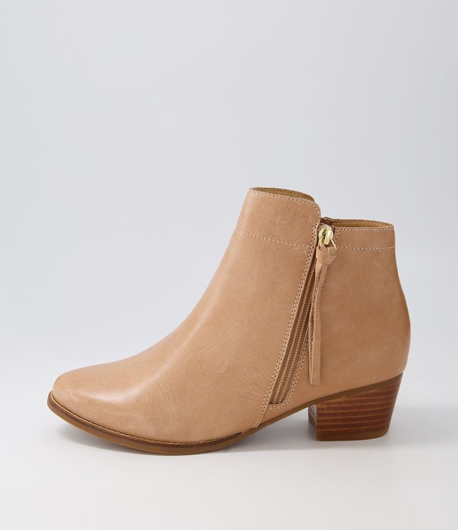 Shoes ZIERA | Vendas Xf Cappuccino Leather Ankle Boots