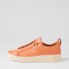 Shoes EOS | Jool Orange Ochre Leather Sneakers