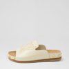 Shoes DJANGO & JULIETTE | Quilly Milk Gold Leather Slides