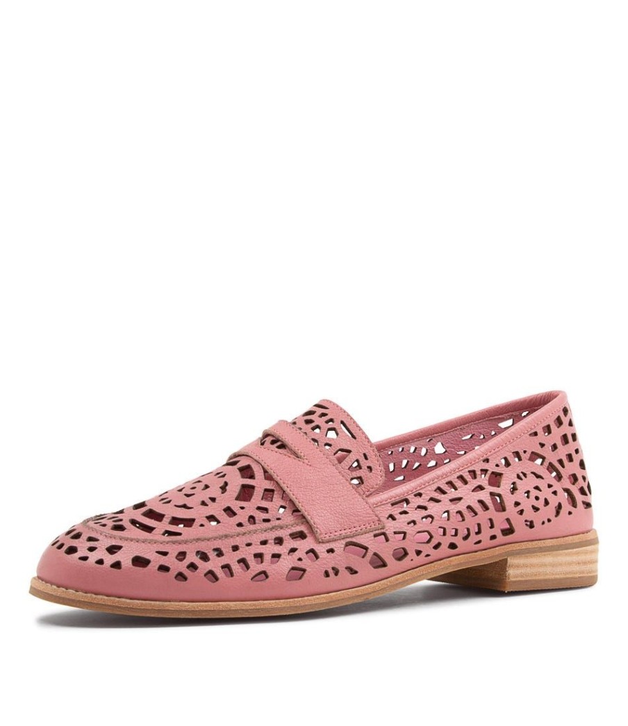 Shoes DJANGO & JULIETTE | Addah Lrg Pretty Pink Leather Loafers