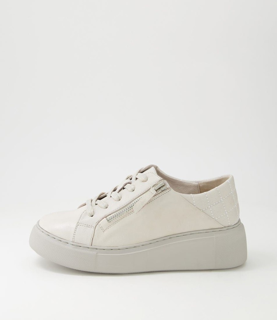 Shoes DJANGO & JULIETTE | Yurke Ivory Leather Sneakers