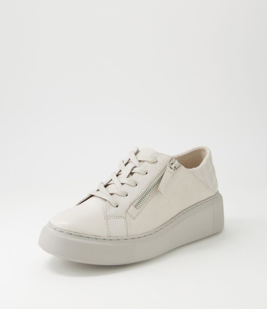 Shoes DJANGO & JULIETTE | Yurke Ivory Leather Sneakers