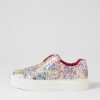 Shoes DJANGO & JULIETTE | Shia Magenta Multi Cut Leather Sneakers