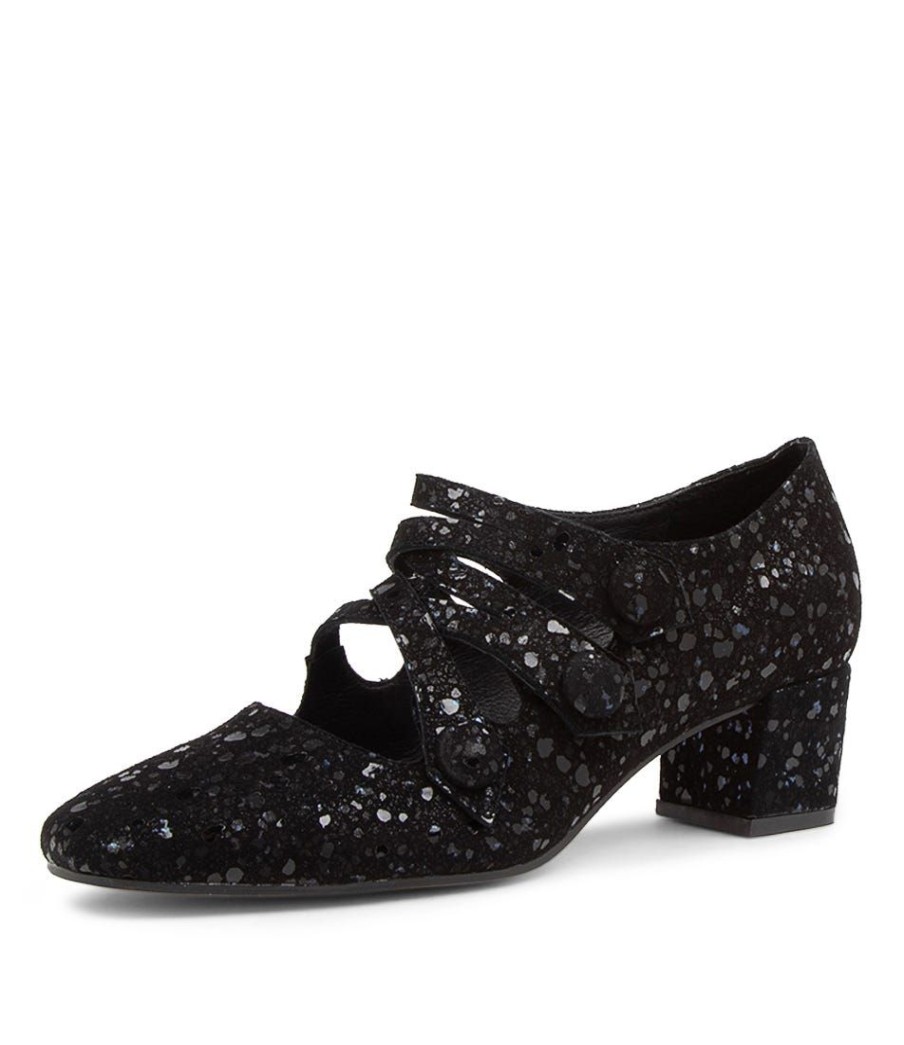 Shoes DJANGO & JULIETTE | Hannon Dj Black Sparkle Suede