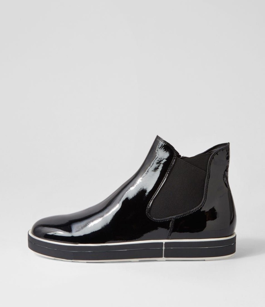 Shoes ZIERA | Renley W Black Patent Leather Chelsea Boots