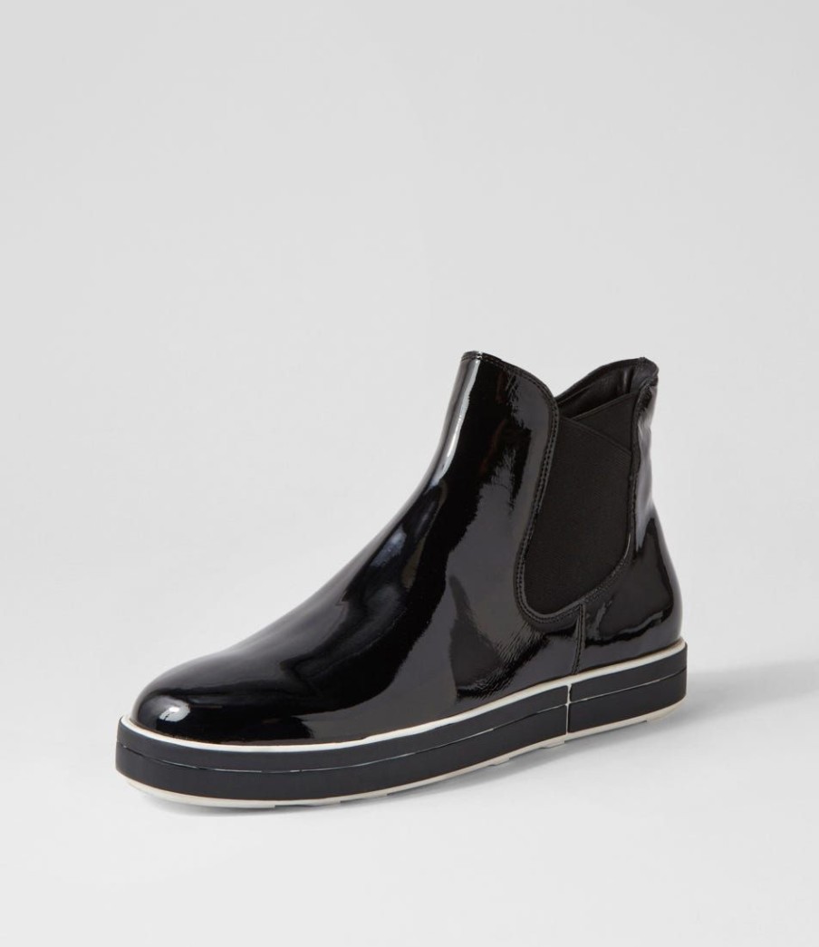 Shoes ZIERA | Renley W Black Patent Leather Chelsea Boots