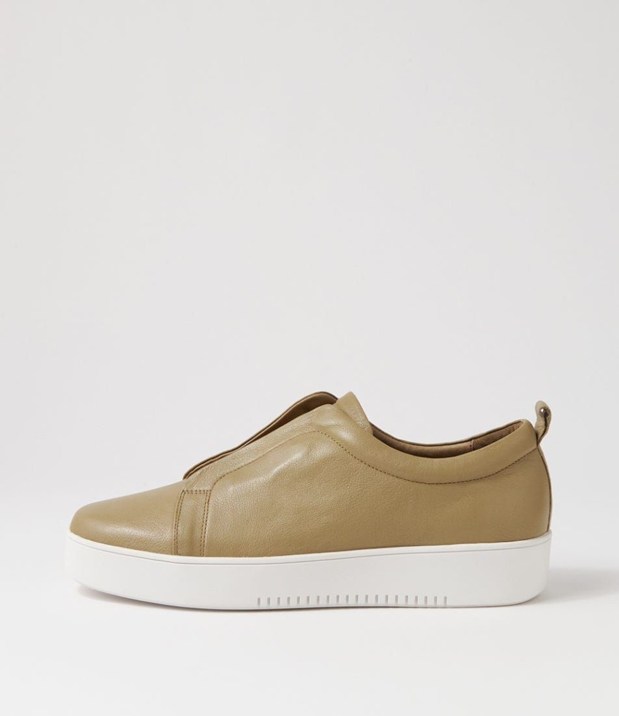 Shoes DJANGO & JULIETTE | Lulie Lrg Khaki White Leather Sneakers