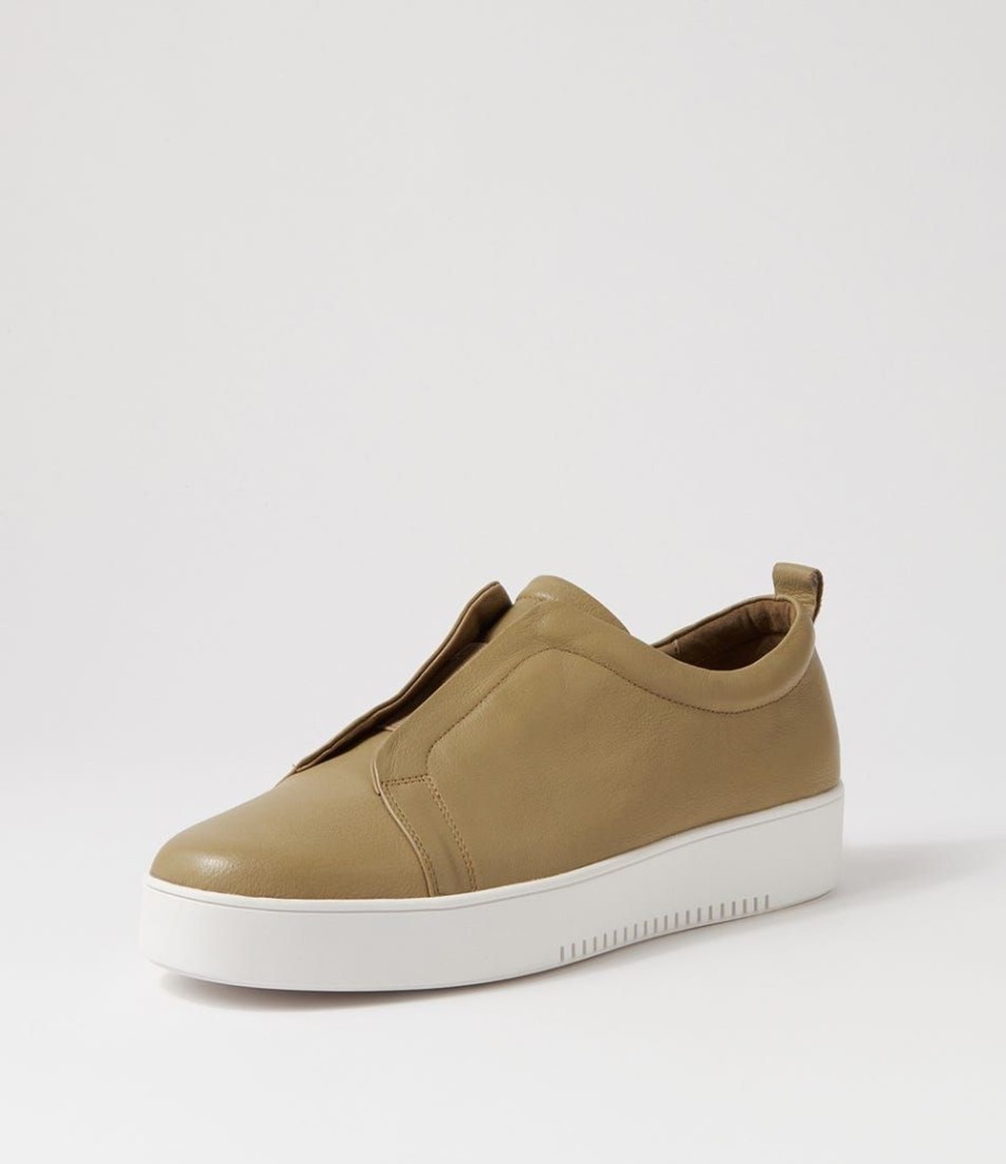 Shoes DJANGO & JULIETTE | Lulie Lrg Khaki White Leather Sneakers