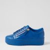 Shoes DJANGO & JULIETTE | Wolfie Cobalt Leather Sneakers