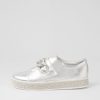 Shoes TOP END | Poppiey Silver Leather Jewels Sneakers