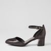 Shoes DJANGO & JULIETTE | Jillie Black Shimmer Leather Heels