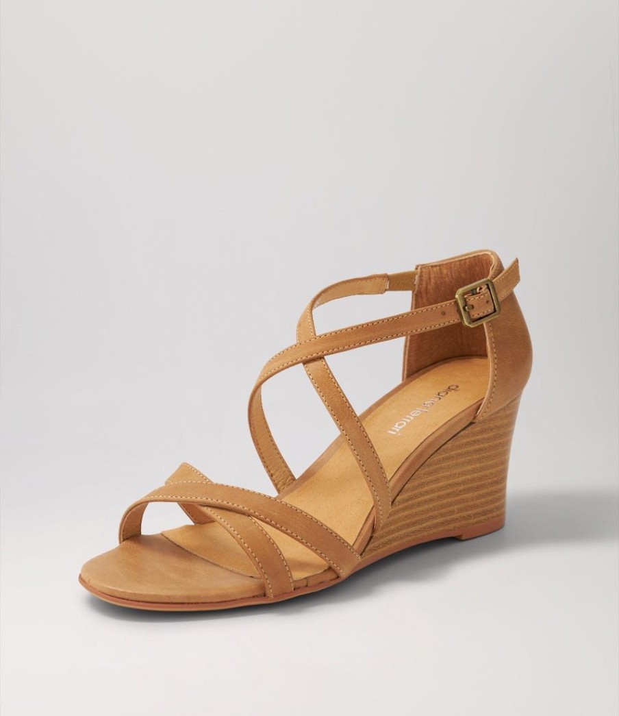 Shoes DIANA FERRARI | Scala Light Tan Natural Heel Leather Sandals