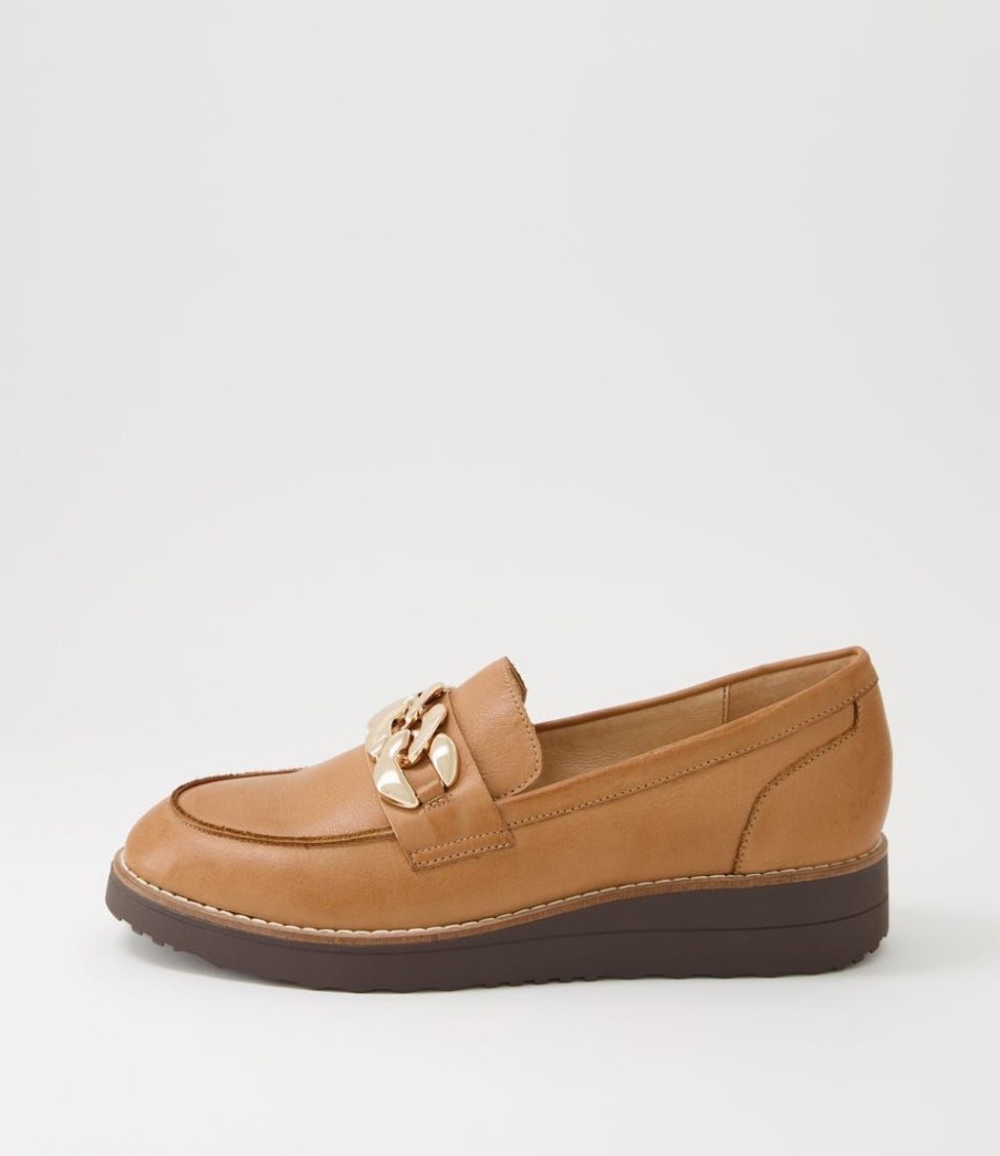 Shoes TOP END | Ozama Dark Tan Choc Leather Loafers