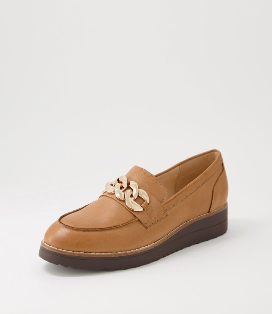 Shoes TOP END | Ozama Dark Tan Choc Leather Loafers