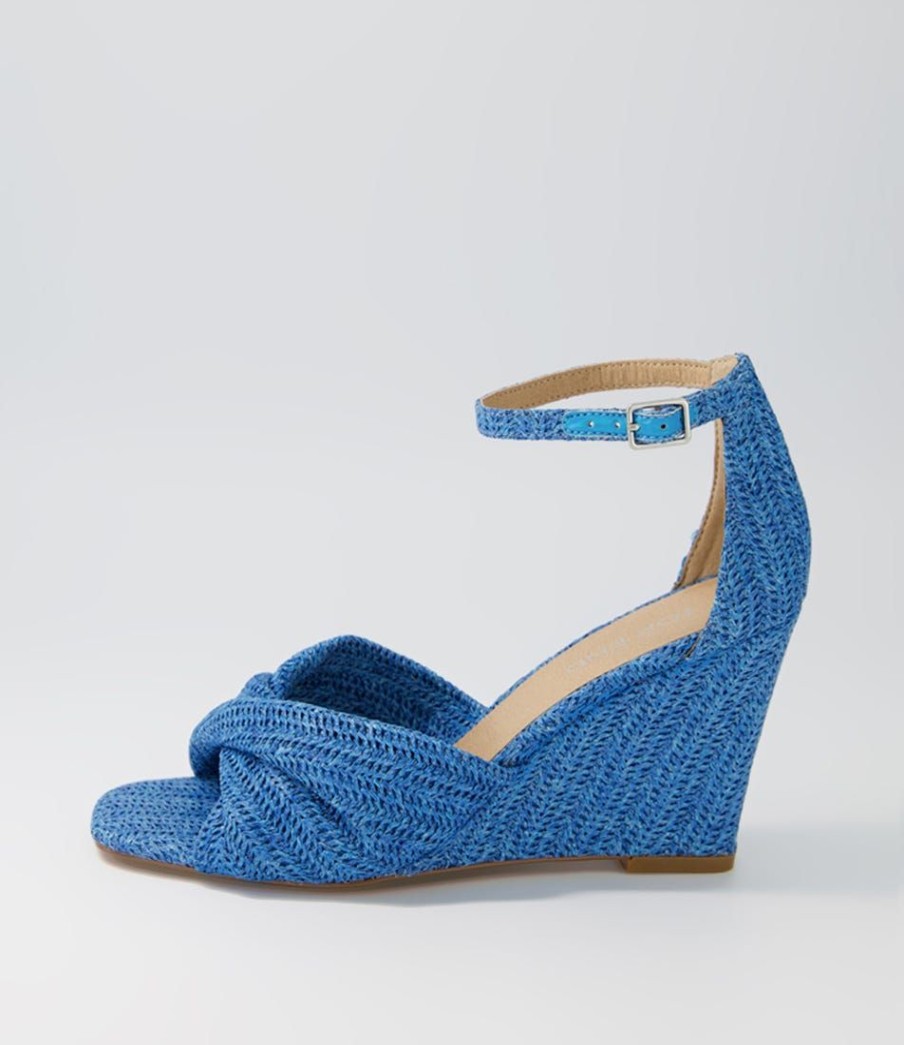 Shoes TOP END | Kotio Blue Syn Raffia Espadrilles