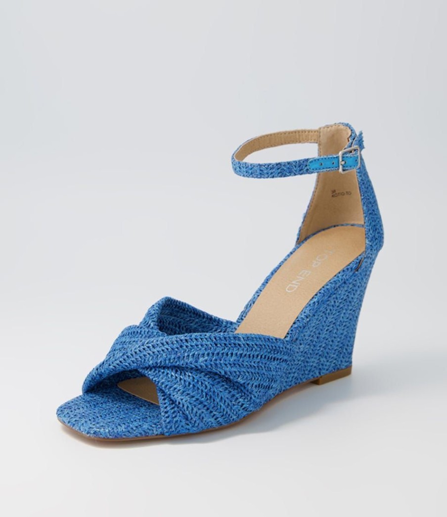 Shoes TOP END | Kotio Blue Syn Raffia Espadrilles