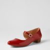 Shoes DJANGO & JULIETTE | Edna Dark Red Patent Leather Mary Janes