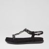 Shoes DJANGO & JULIETTE | Yopal Black Suede Jewels Sandals