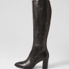 Shoes DJANGO & JULIETTE | Ammies Black Leather Knee High Boots