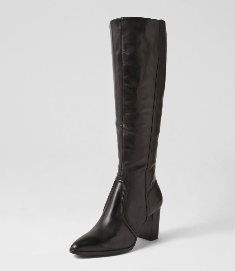 Shoes DJANGO & JULIETTE | Ammies Black Leather Knee High Boots