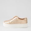 Shoes DJANGO & JULIETTE | Shia Rose Gold Small Cut Leather Sneakers