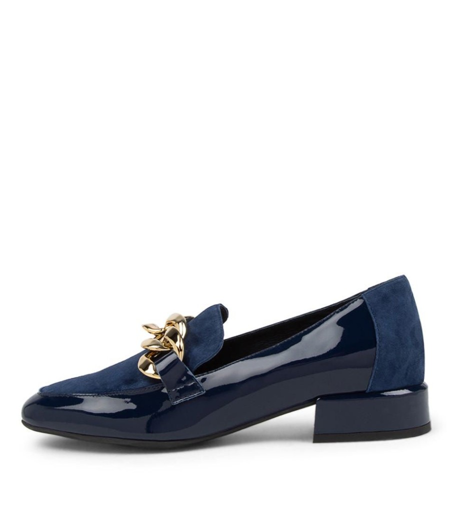 Shoes DJANGO & JULIETTE | Vivandy Navy Patent Leather Heels