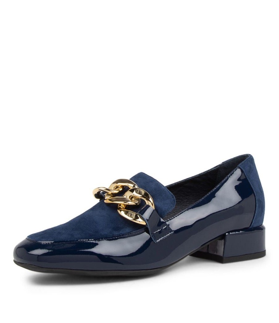 Shoes DJANGO & JULIETTE | Vivandy Navy Patent Leather Heels