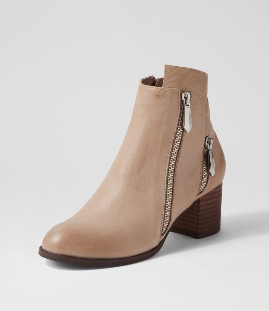 Shoes DJANGO & JULIETTE | Slaine Smoke Choc Leather Chelsea Boots