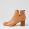 Shoes DJANGO & JULIETTE | Duriel Dark Tan Natural Heel Leather Ankle Boots