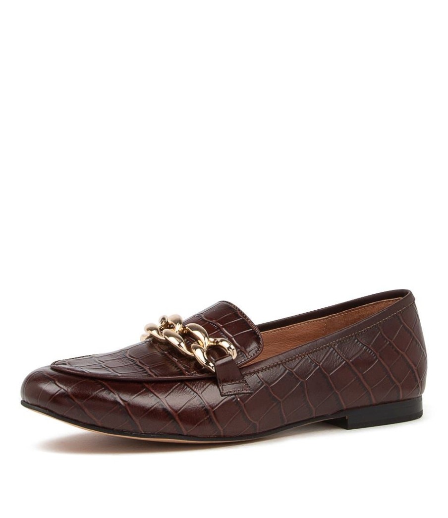 Shoes MOLLINI | Goose Mahogany Leather Loafers