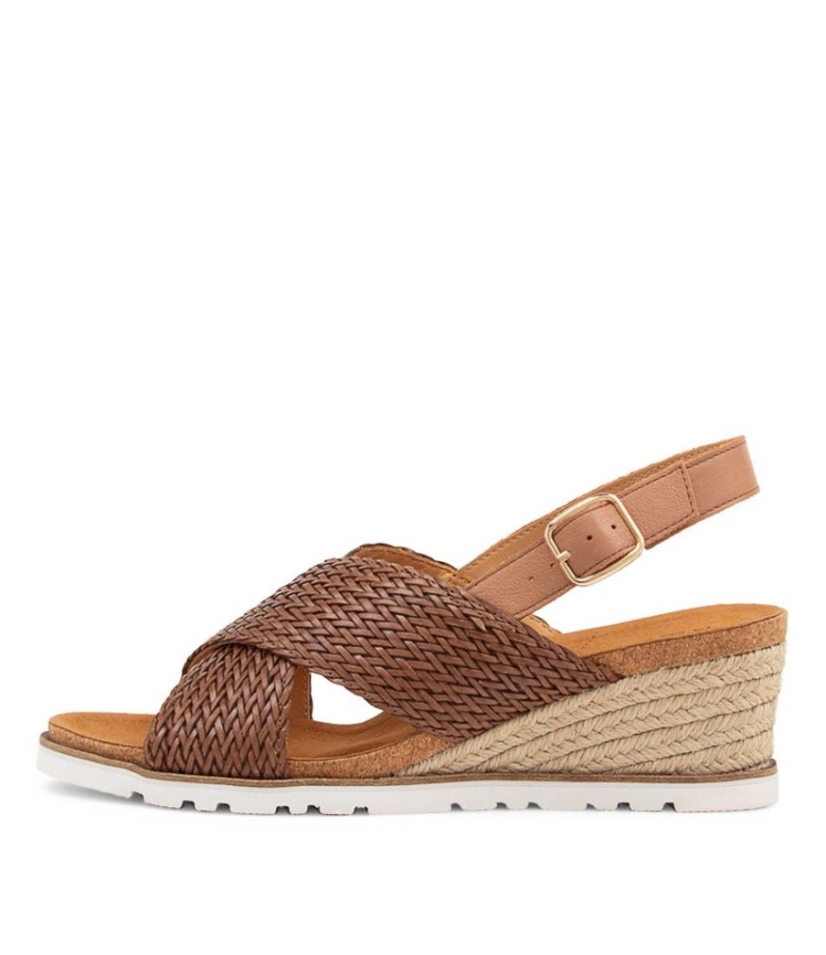 Shoes ZIERA | Kaeme W Cognac Weave Leather Sandals