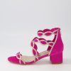 Shoes DJANGO & JULIETTE | Ailani Fuchsia Platino Suede Leather Sandals