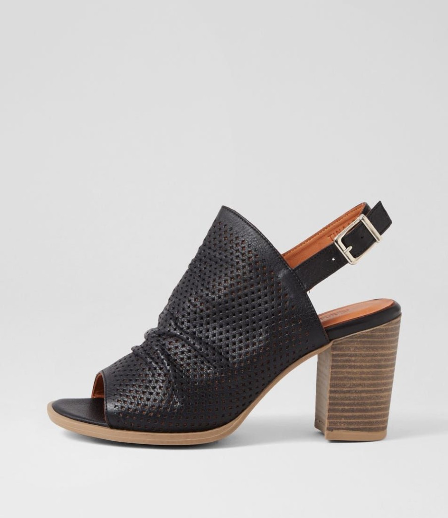 Shoes DIANA FERRARI | Tinaar Black Leather Sandals