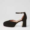 Shoes MOLLINI | Nest Black Suede Mary Jane Heels