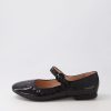 Shoes DIANA FERRARI | Archa Black Crinkle Patent Flat Shoes