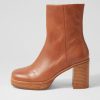 Shoes TOP END | Daneka Tan Leather Ankle Boots