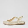 Shoes DJANGO & JULIETTE | Yerrys Pale Gold Leather Sandals