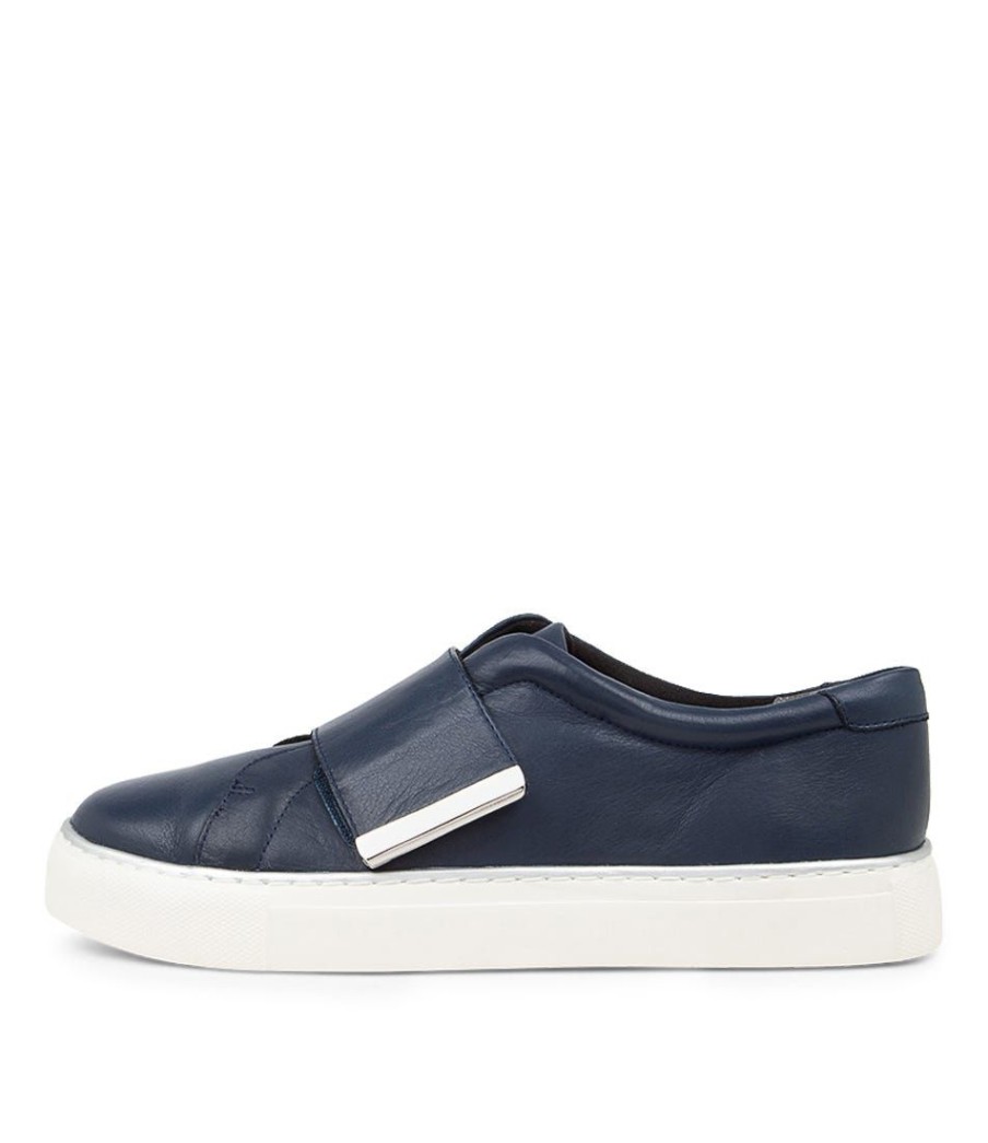 Shoes ZIERA | Poppies Xf Navy Leather Sneakers