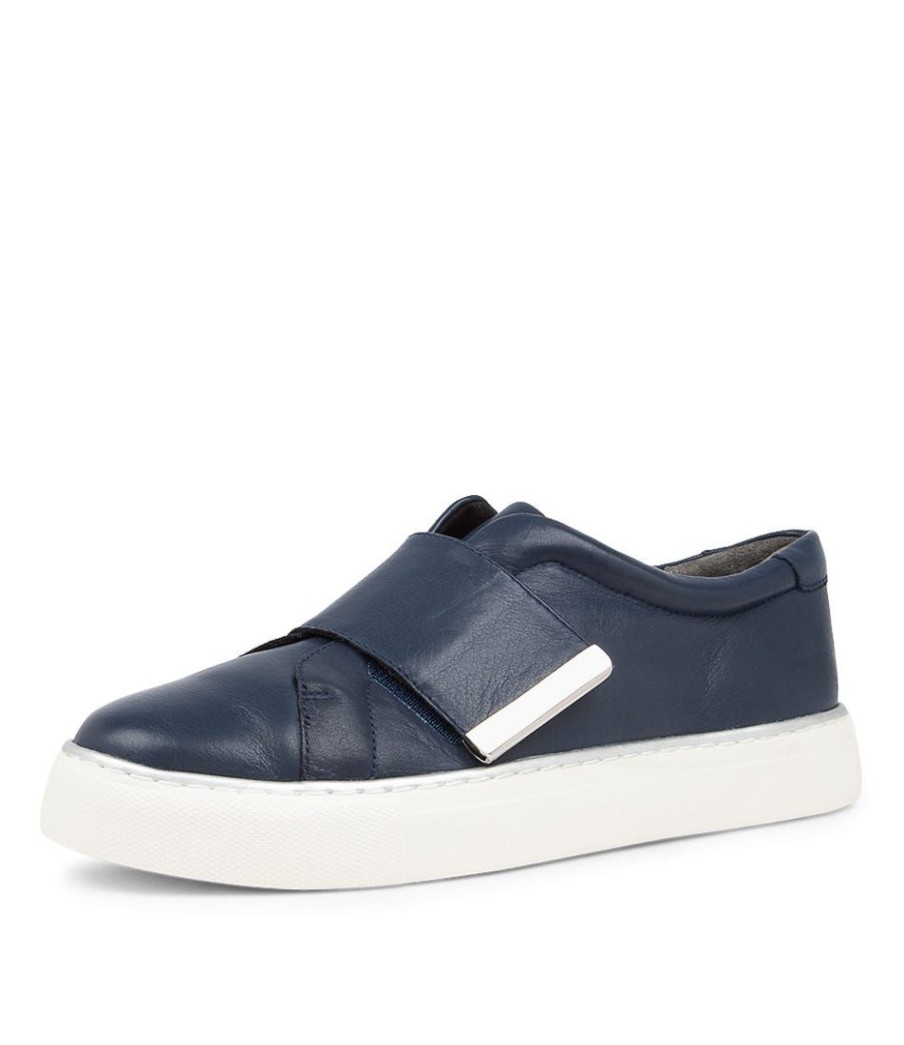 Shoes ZIERA | Poppies Xf Navy Leather Sneakers