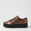 Shoes DJANGO & JULIETTE | Wolfie Bronze Vintage Leather Sneakers