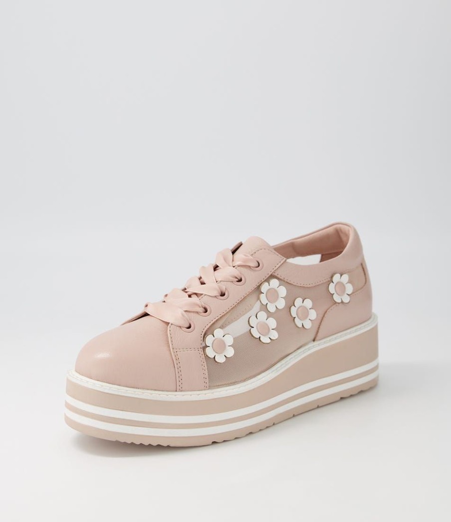 Shoes TOP END | Sereno Rose White Leather Multi Sneakers